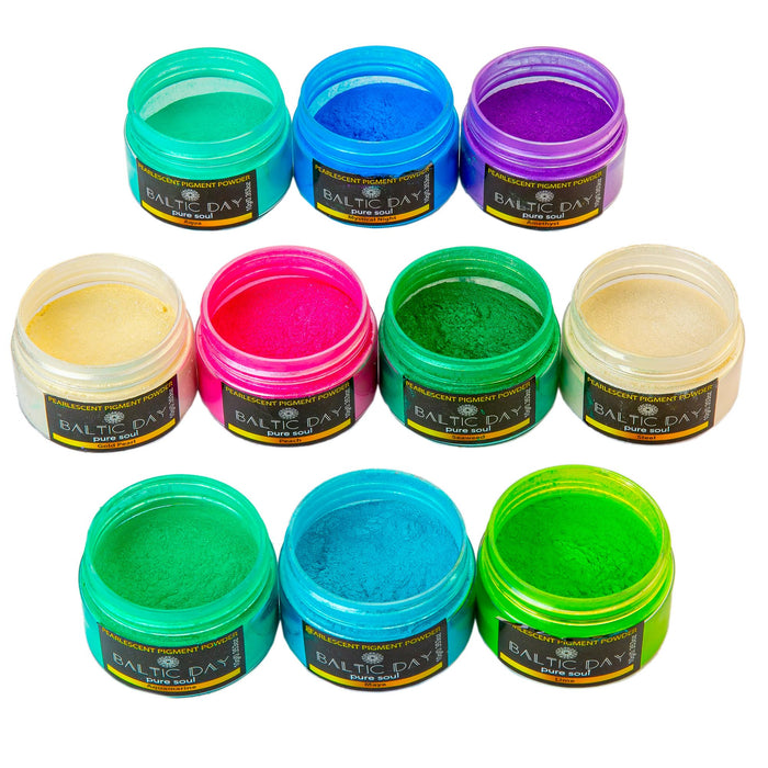 mica powder jars set