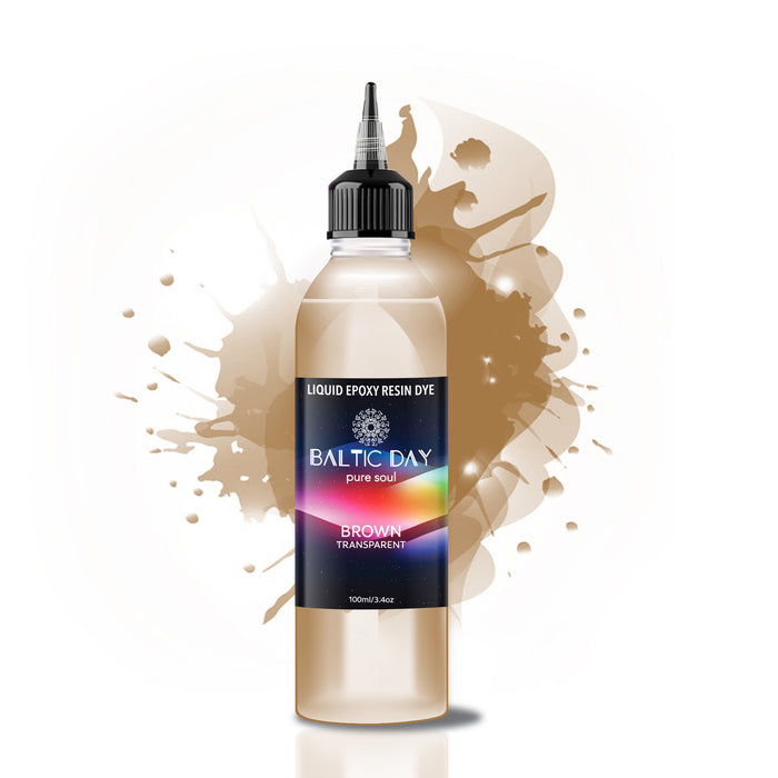 Liquid Epoxy Resin Dye - BROWN CARAMEL - 100ml