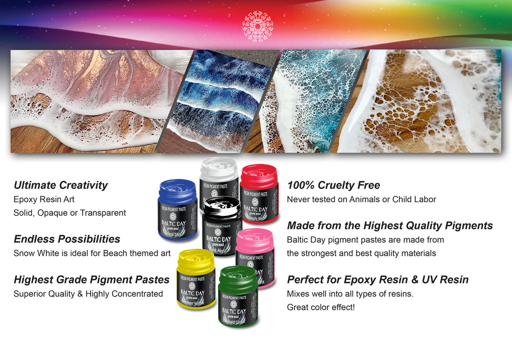 Epoxy Pigment Paste Set - 30 Colors (10g/0.36oz) Kit