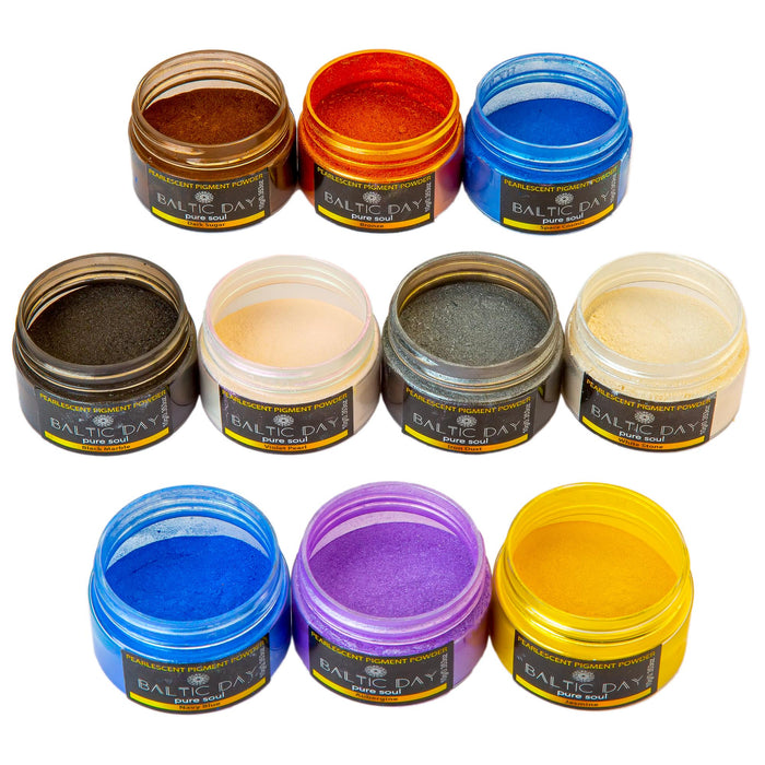 colored mica powder set