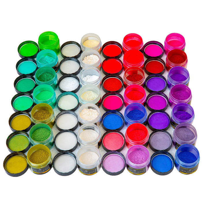 Resin Powder Color Metallic Epoxy Pigments - 100 Colors Resin Powders - Mica Powder Jars ...