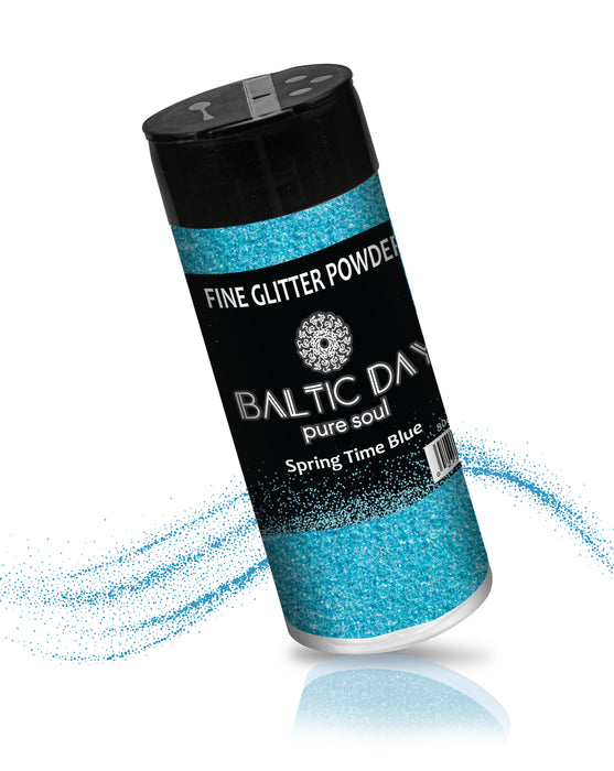 Fine Glitter Powder - SPRING TIME BLUE - 80g — BALTIC DAY